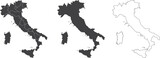 Fototapeta Desenie - set of 3 maps of Italy - vector illustrations	

