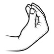 © gomixer - Pinched fingers, Italian hand gesture che vuoi or bellissimo, tasty food and distrust sign, finger purse, vector