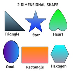 Wall Mural - Basic geometrical shapes in gradient color