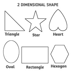 Basic geometrical shapes illustration on the transparent background