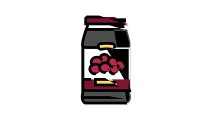 Canvas Print - jam grape color icon animation