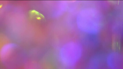 Canvas Print - Purple and Pink Bokeh Lights Motion. Natural Light Leaks and Lens Flare Bokeh effect. Abstract defocused moving 4K background. 