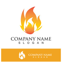 Sticker - Fire logo design illustration and fire symbol