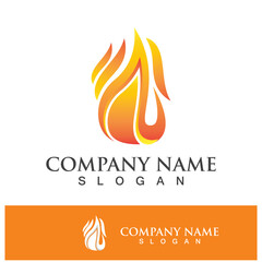 Canvas Print - Fire logo design illustration and fire symbol