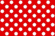 Geometric Pattern Seamless Eight-pointed Star White Red 3d Illustration Can Be Used In Fashion Decoration Design Bedding Sets, Curtains, Tablecloths, Gift Wrapping Paper