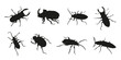 various beetle silhouettes volume 1