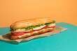© ADDICTIVE STOCK - Sandwich with grilled chicken, fresh lettuce and tomatoes
