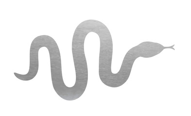 Sticker - Silver Snake Silhouette - Vector Icon