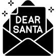 Mail to Santa icon, Christmas related vector illustration