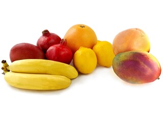 Wall Mural - various multicolor tropical fruits close up