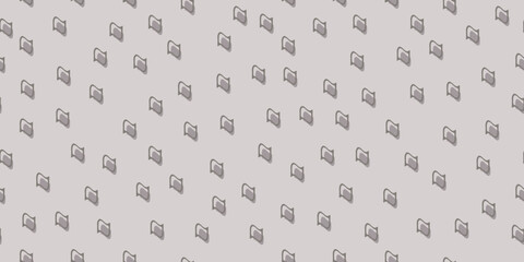 Fototapete - Small wavy shapes, hollow inside with shadow, on a gray background. Vector print for various interior design or decor.