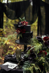 Wall Mural - Black wedding cake