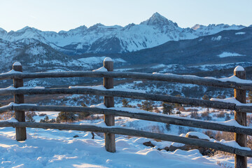 Wall Mural - Winter fence