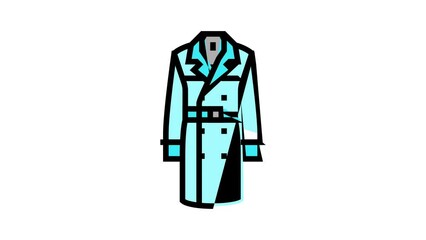 Wall Mural - trench outerwear male color icon animation