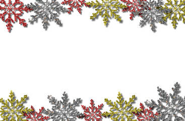 Wall Mural - beautiful illustration of multicolored snowflakes on a transparent background