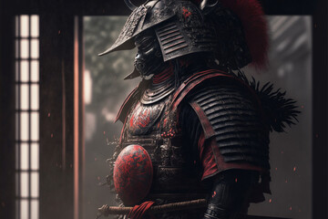 ancient samurai preparing for combat