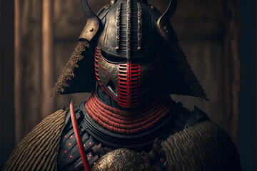 ancient samurai preparing for combat