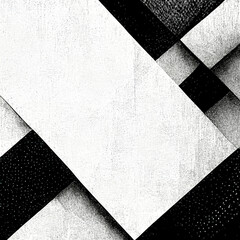Wall Mural - modern abstract dynamic shapes black and white background with grainy paper texture. digital art.