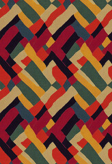 Wall Mural - embroidered abstract design fabric seamless pattern. repeating fashion textile backdrop.