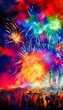 © dreamyart - I see the new year's fireworks. They are so beautiful. The colors are amazing and I can't believe how many there are.