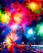 The Sky Is Dark And The Air Is Cold. The Only Light Comes From The Vibrant Fireworks Exploding In Every Direction. Each One Is Different, But They All Paint The Sky With Their Bright Colors. Reds, Gre