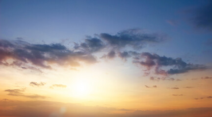 Wall Mural - sunset sky as background and clouds.