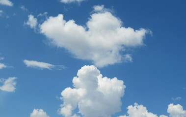 Wall Mural - beautiful clouds in blue sky, natural background