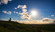 © Alexander - Berliner Landschaftsbild mit spektakulärem Himmel und der alten Abhöranlage im Vordergrund