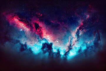 Wall Mural - beautiful galaxy formation in outer space. digitally generated image