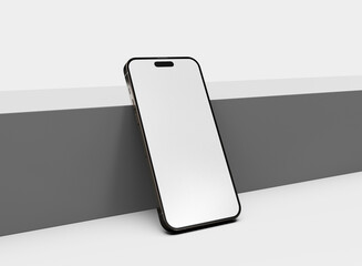 Smartphone mockup based on iphone 14 15 pro, for ui/ux design, infographics, online business, app design, marketing, photography and any design you want to load on it.	