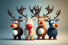 rudolph the red reindeer felt cartoo characters