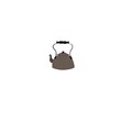Brown metal kettle on white background. Illustration with retro teapot. Vintage Kitchen utensil for fabric, kitchen design, paper, books.