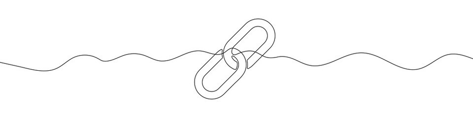 Chain icon in continuous line drawing style. Line art of chain icon. Vector illustration. Abstract background
