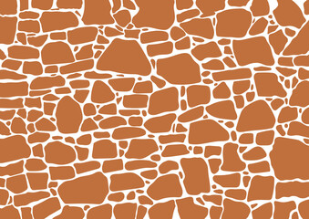 Wall Mural - hand drawn knitted stone wall background. stone wall pattern. brown knitted wall