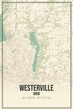 © Rezona - Retro US city map of Westerville, Ohio. Vintage street map.