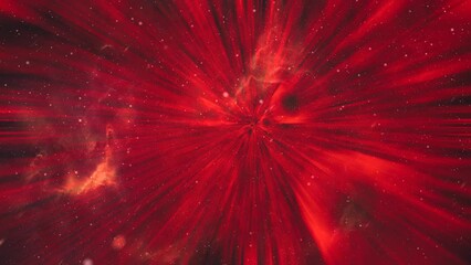 Aufkleber - Cosmic space and stars, cosmic abstract background and red light effect. Beautiful Galaxy.