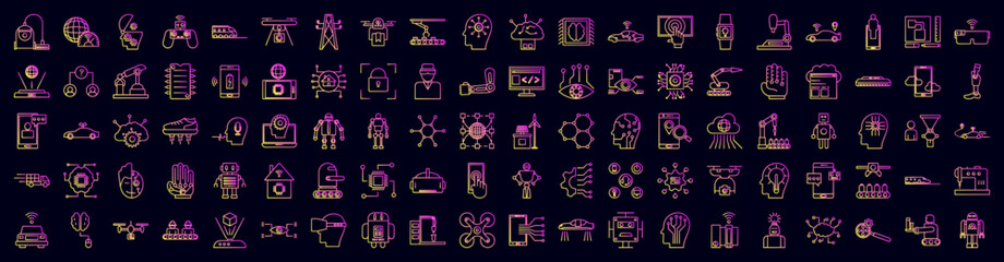 Intelligence nolan icons collection vector illustration design