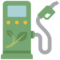 Poster - biofuel flat icon