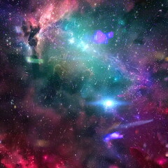 Wall Mural - space nebula and stars background cosmic planet universe background