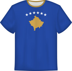 T-shirt design with flag of Kosovo