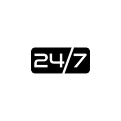 24 7 hour service icon.