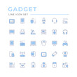 © motorama - Set color line icons of gadget