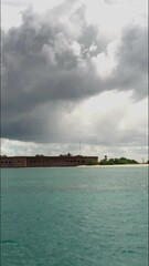 Wall Mural - Vertical, handheld shot close to Fort Jefferson at the Dry Tortugas, Key West, Florida 