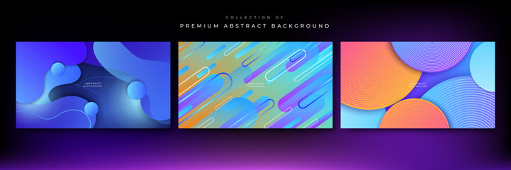 modern abstract background template with colourful geometric and wavy shapes. vector illustration ab