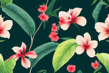 Vintage Tropical Flowers