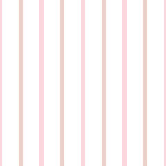 Vector seamless pattern with pink and beige vertical strips. Vector striped background in pink and beige colours