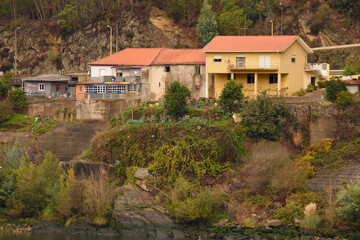 Landscape and architectural views along the Douro Valley in Portugal