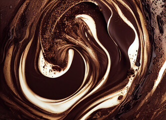 chocolate and milk swirl