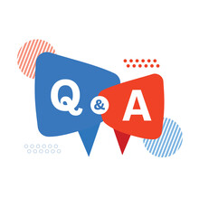 Question And Answer Line Icon Designed As Faq Outline Symbol With Q And A Letter In Thin Black Line, Solid, And Blue And Yellow Speak Bubble. 