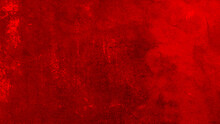 Old Red Wall Grunge Background Or Texture